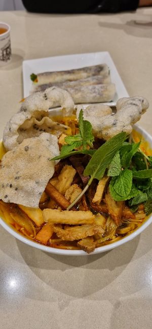 Mi quang at Loving Hut in Cabramatta