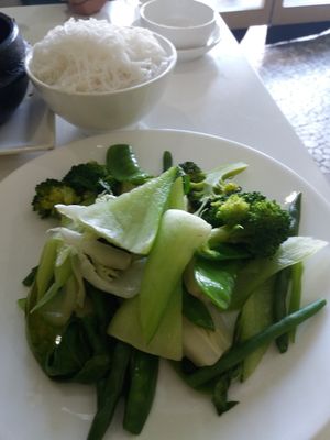 Fresh veggies at Loving Hut in Cabramatta