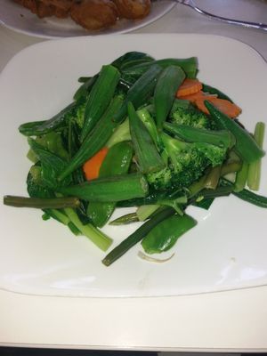 Steamed mixed veggies at Loving Hut in Cabramatta