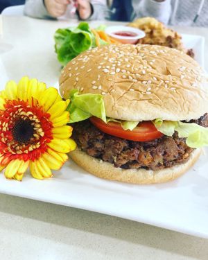 Loving Hut Burger at Loving Hut in Cabramatta