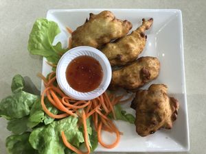 Fish Cakes at Loving Hut in Cabramatta