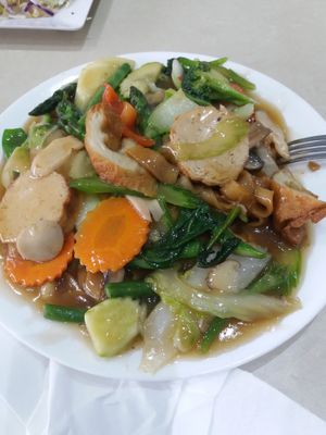 Braised mixed fresh veggies at Loving Hut in Cabramatta