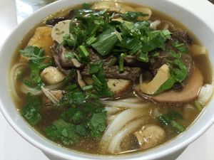 Pho from Loving Hut  - tasted beautifully of star anise.  at Loving Hut in Cabramatta