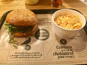 La Rockeuse et coleslaw salad  at Hank Cuisine Végétale in Lyon