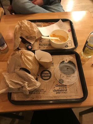 so much rubbish just for two little menus eating in  at Hank Cuisine Végétale in Lyon