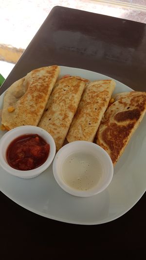 Quesadillas at Fresh'n Green in Campeche