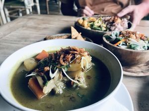 Coconut Veggie Curry 🍛   at Vegan Soul Kitchen in Penida Island