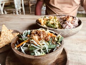 Extra Veggie und Tofu coconut Curry 🍛   at Vegan Soul Kitchen in Penida Island