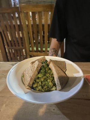 Pesto pasta  at Vegan Soul Kitchen in Penida Island