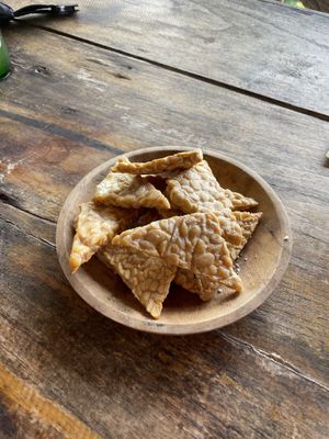 Extra tempe   at Vegan Soul Kitchen in Penida Island