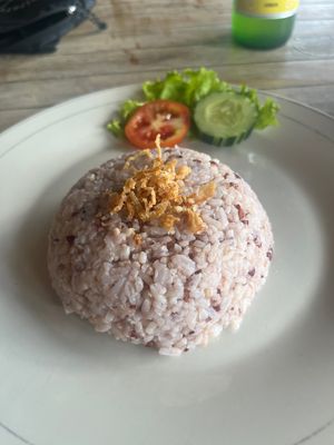 Red rice  at Vegan Soul Kitchen in Penida Island