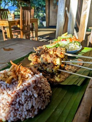 Tempeh Sate at Vegan Soul Kitchen in Penida Island