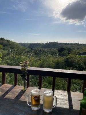 bintang & radler over the valley  at Vegan Soul Kitchen in Penida Island