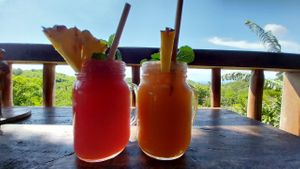 Juices  at Vegan Soul Kitchen in Penida Island