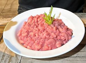 veganes Mac&Cheese  at Vegan Soul Kitchen in Penida Island