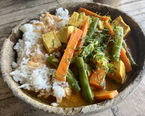 Tofu coconut Curry 🍛   at Vegan Soul Kitchen in Penida Island