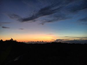 Sunset view  at Vegan Soul Kitchen in Penida Island