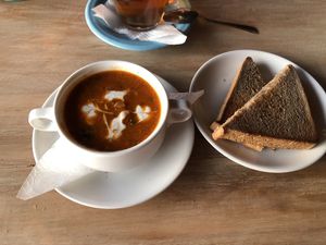 Tomato soup at Vegan Soul Kitchen in Penida Island