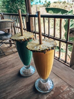 Smoothies at Vegan Soul Kitchen in Penida Island