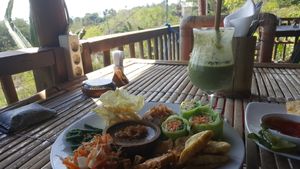 Great view and dish at Vegan Soul Kitchen in Penida Island
