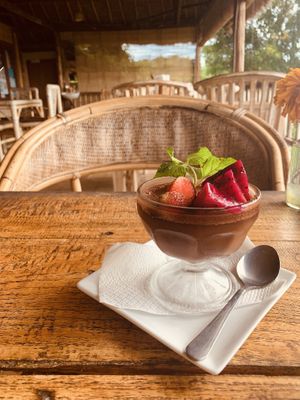 Chocolate chia pudding  at Vegan Soul Kitchen in Penida Island