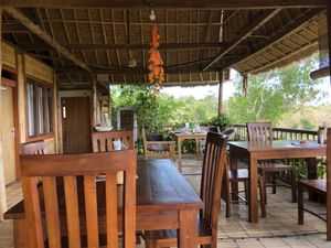 seating area  at Vegan Soul Kitchen in Penida Island