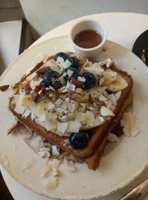 Chia waffles! at Graze in Shanghai