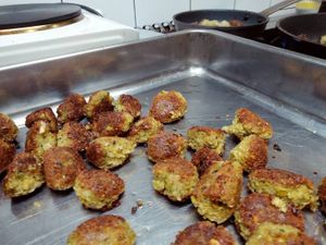 Fresh herb loaded falafel at Living in Geel