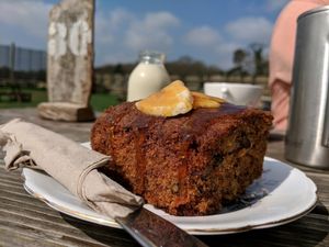 Vegan banana cake  at Wild Strawberry Cafe in Great Missenden