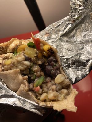 Delicious farro, tofu, beans + veggies  at Boloco in Hanover