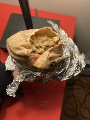 Delicious whole wheat tortilla   at Boloco in Hanover