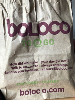 To go bag at Boloco in Hanover