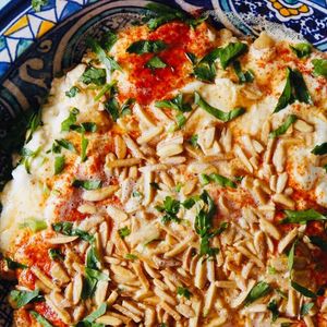 Morrocan pizza at Moroccan Soup Bar in North Melbourne