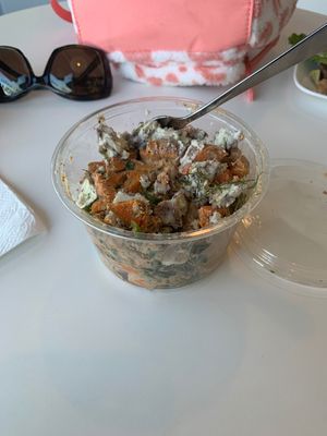 Yummy, savory herb sweet potato salad  at Carina's Bakery in Beaverton