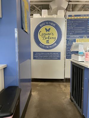 Sat down to eat these yummy treats.  at Carina's Bakery in Beaverton