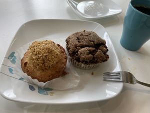 I ate things so fast that this was left over 2 of 4😄  at Carina's Bakery in Beaverton