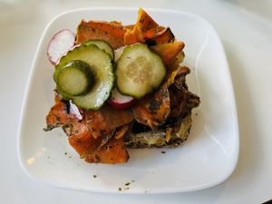 Carrot Lox Smörgås - quite good!  at Carina's Bakery in Beaverton