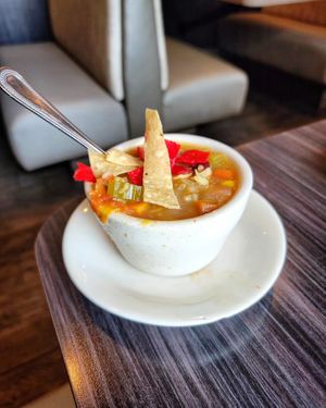 Vegan Tortilla Soup at Colonial Diner in Woodbury
