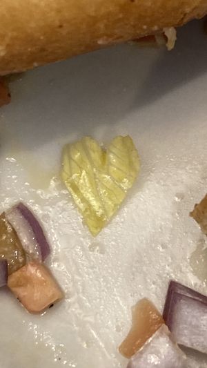 Heart shaped slice of lettuce 🥹  at Colonial Diner in Woodbury