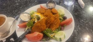 Vegan Buffalo chicken salad 🥗 at Colonial Diner in Woodbury