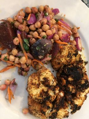 Blackened cauliflower  at Colonial Diner in Woodbury