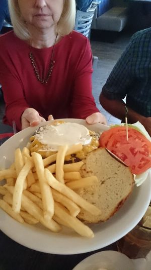The impossible burger  at Colonial Diner in Woodbury