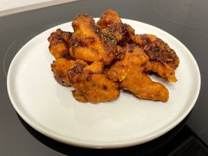 fried cauliflower (plated at home) at Esters Enoteca in Seattle
