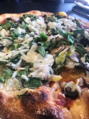 Veggie lovers with vegan cheese at Lelulo's Pizzeria in Plum