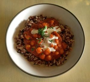 Something with wild rice ...  at Bon Lloc in Mallorca