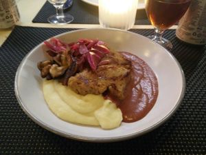 Seitan & Shittake at Bon Lloc in Mallorca