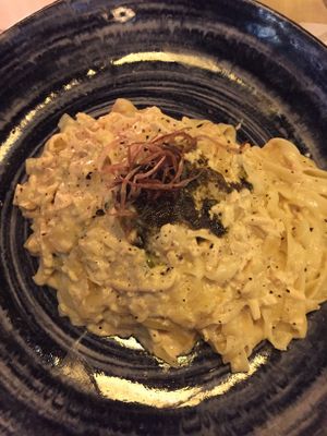 Carbonara (15€) at Bon Lloc in Mallorca