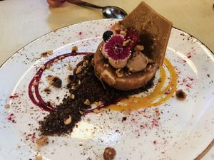 The Hazelnut. Best dessert ever! at Bon Lloc in Mallorca