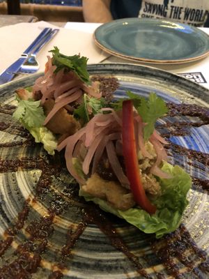 Ssamjang appetizer  at Bon Lloc in Mallorca