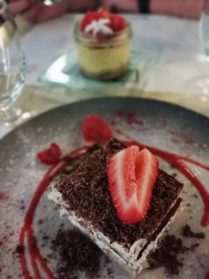 The Tiramisu was to die for! 😍 at Bon Lloc in Mallorca